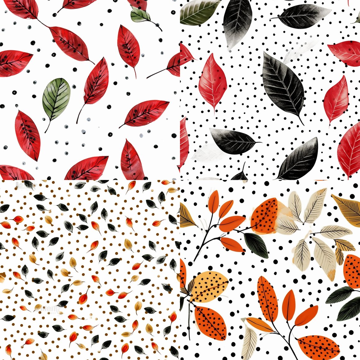 Mid-way Creation of Leaf Digital Illustration on Cherys with 4k Resolution