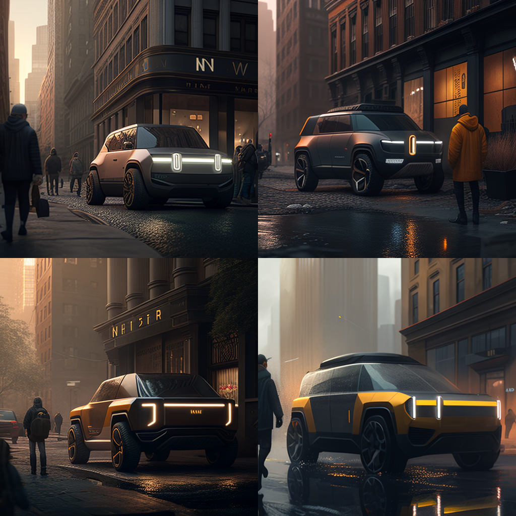 City Sights: A Stroll Past the Rivian R1T