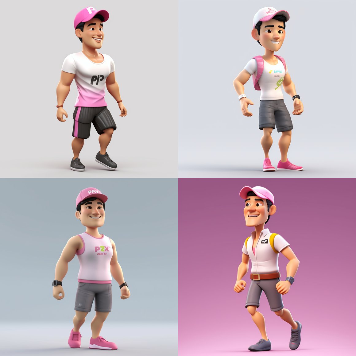 A Unique 3D Pixar-Styled, Super Detailed, Popmart IP Chinese Runner Figure in 8K Quality