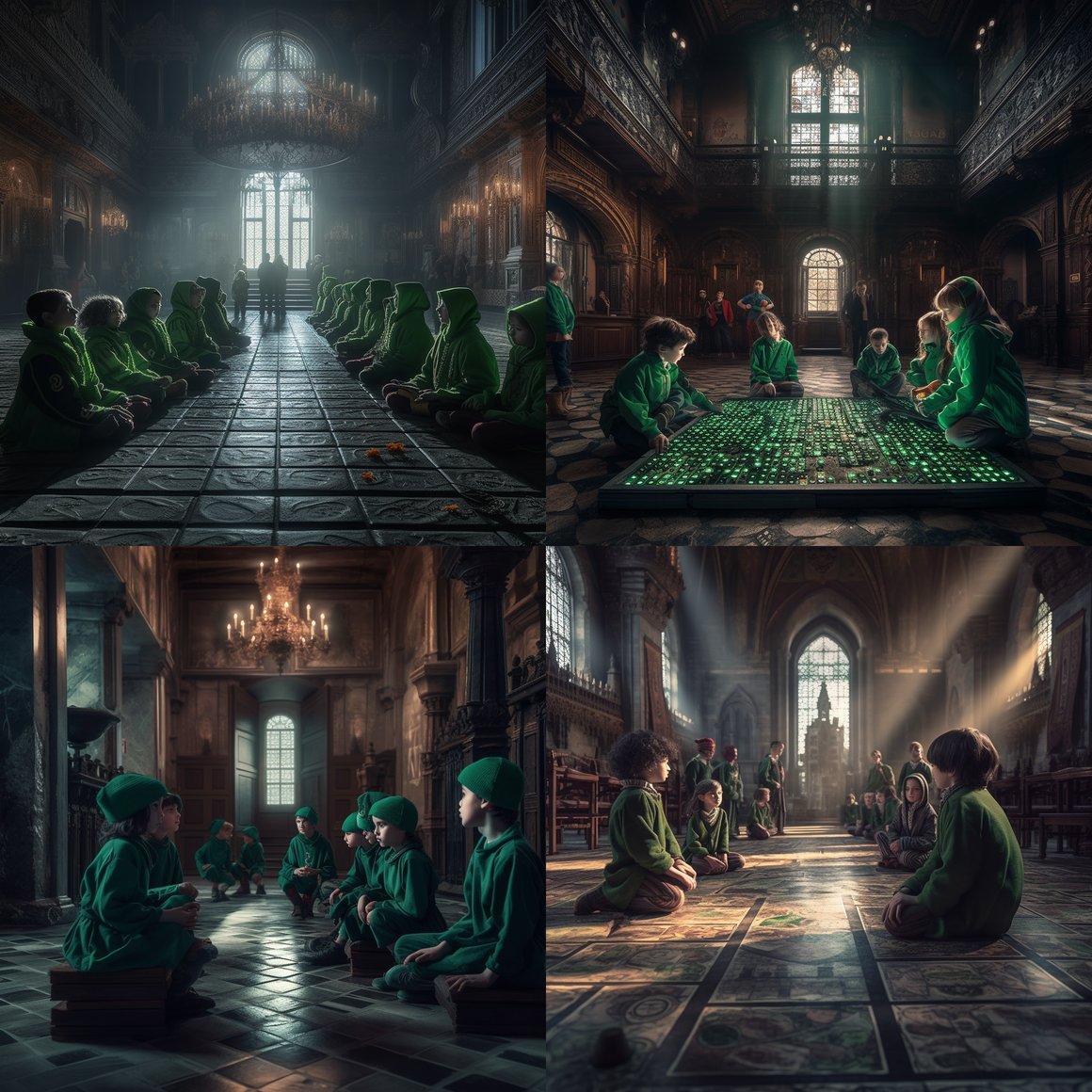 Children's Quest in a Cinematic Lightning Castle