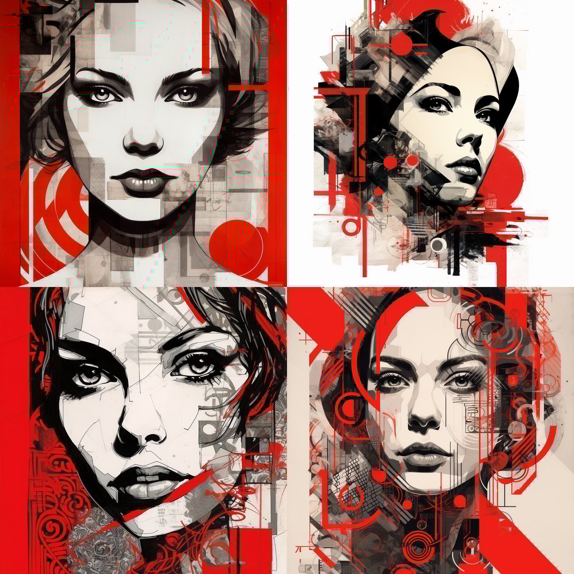 Revolutionary Echo: A Journey in Monochrome & Scarlet