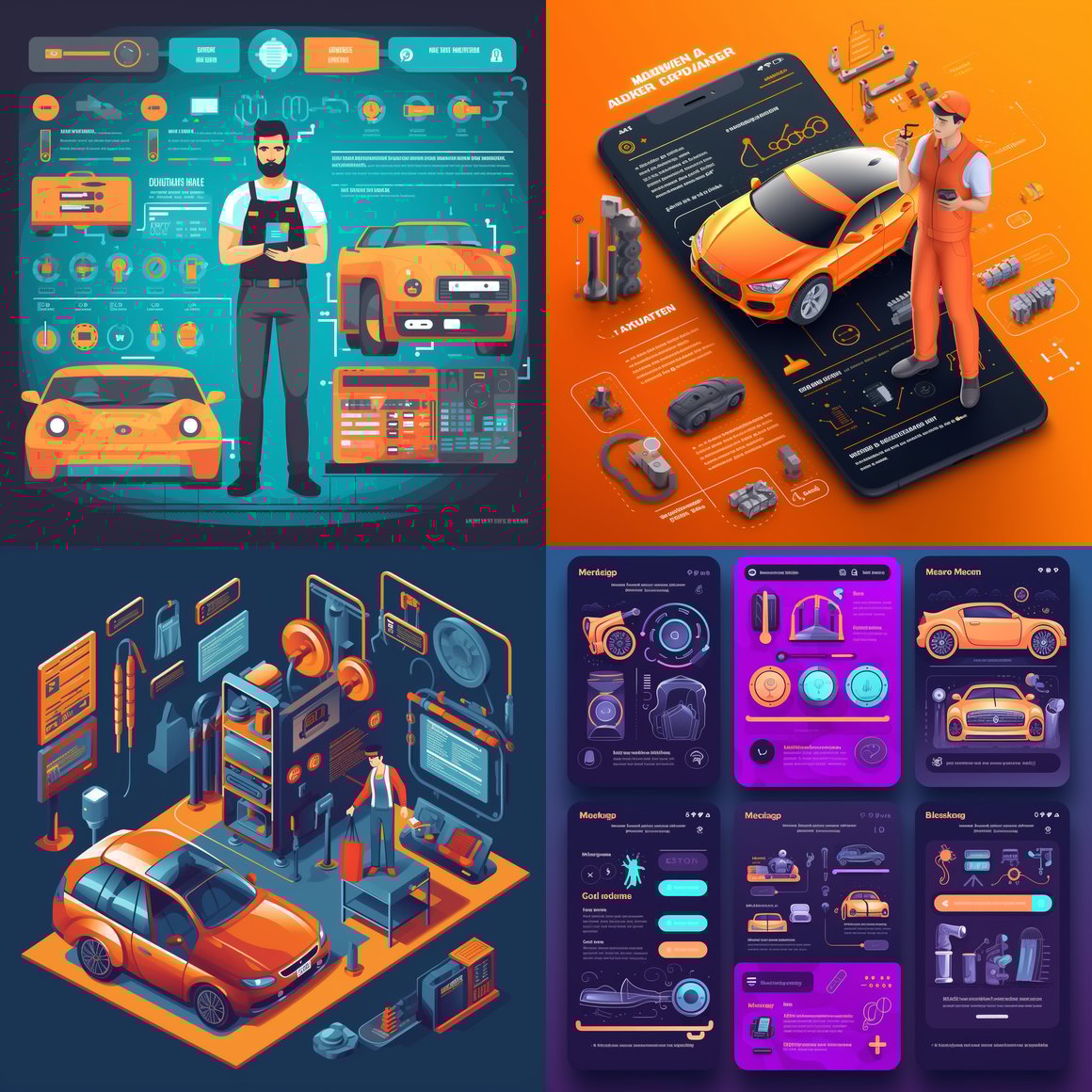 Mid-Way Car Mechanic Diagnostic and Process Interface Design