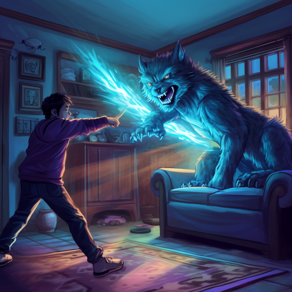 Harry Potter vs. Werewolf in Dynamic Digital Art