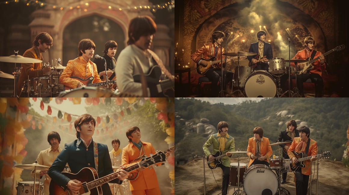 Cinematic Beatles in India: A 4K UHD Rendering Challenge