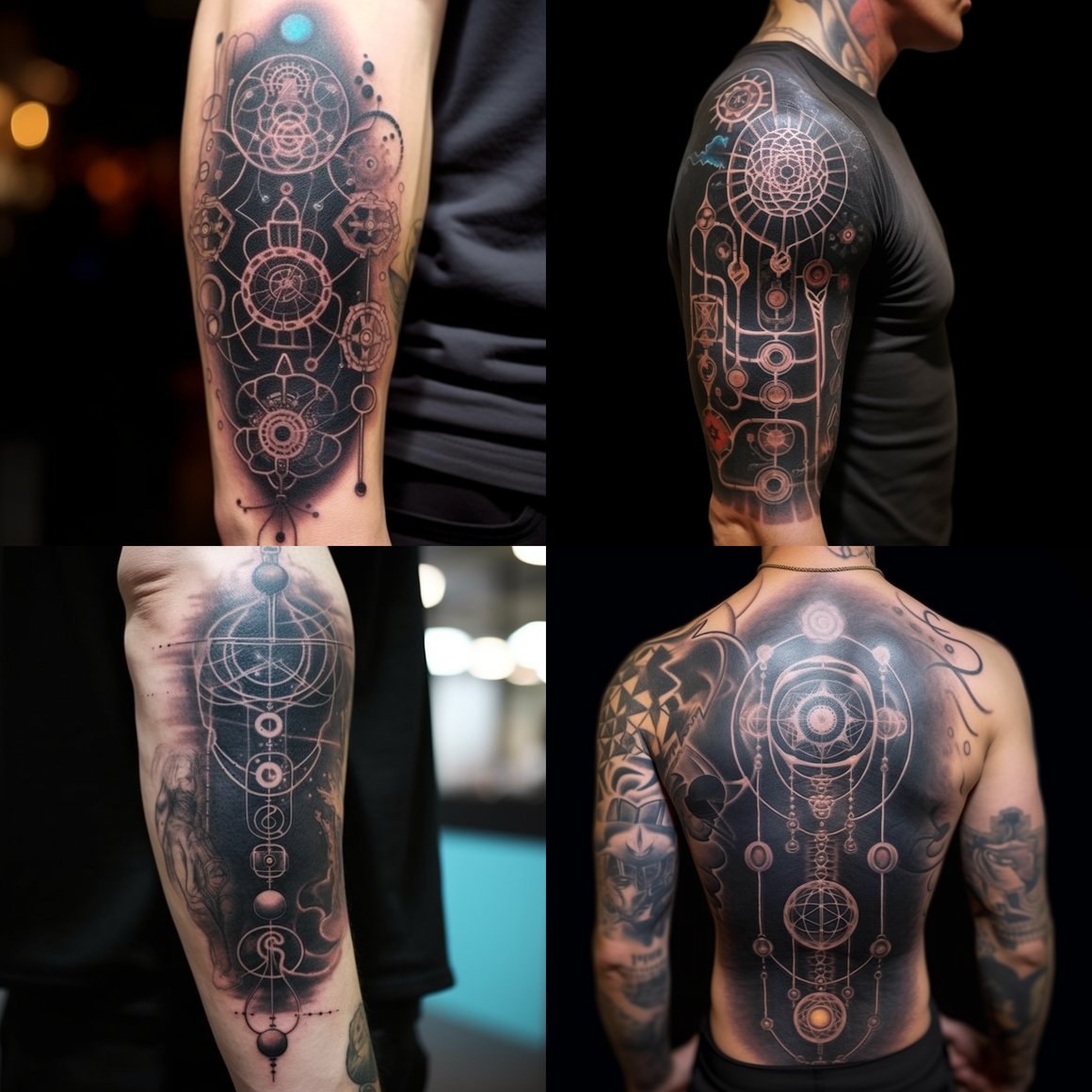 A Symbolic Tattoo Journey of Life, Energy, and Enlightenment
