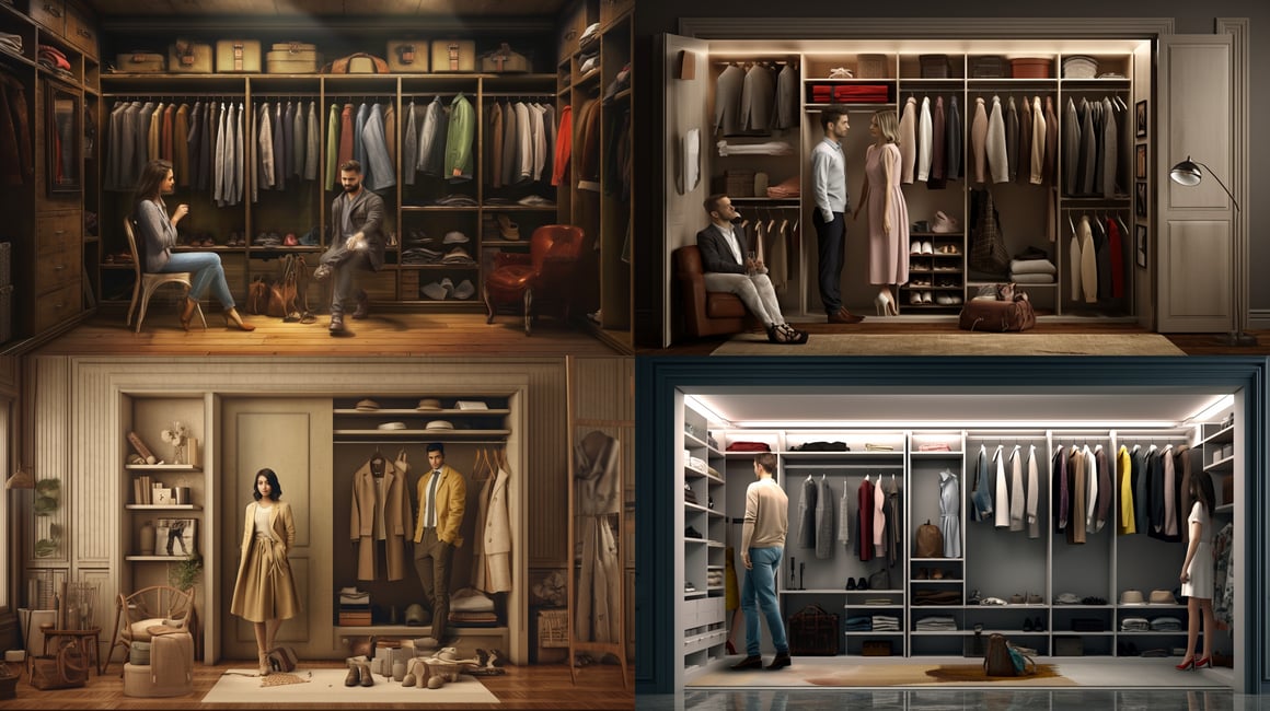 A Casual Dressing Routine in Wardrobe Area Prompt | NeoPrompt