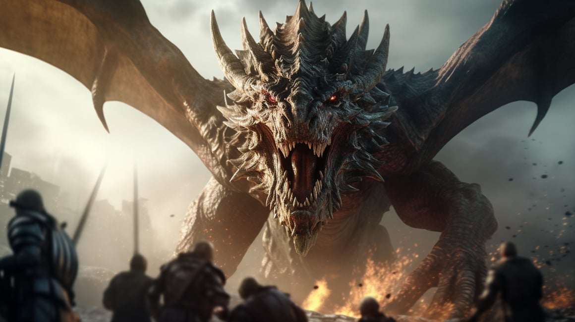 Clash of Valor: Knight Versus Dragon