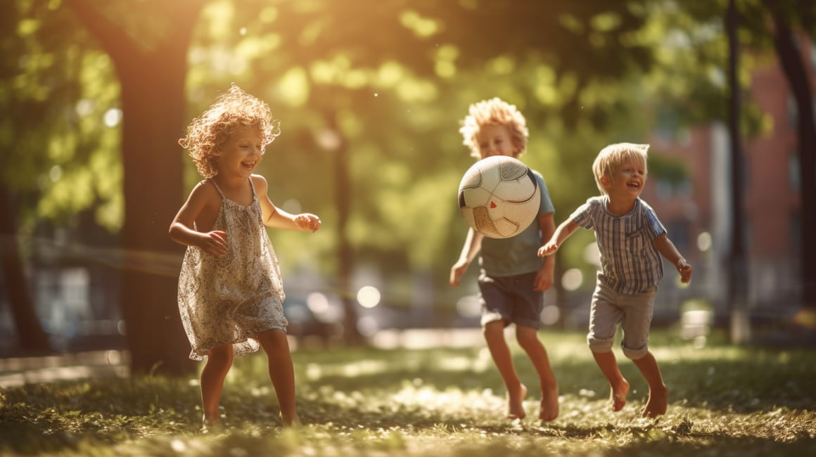 Summer Joy: Midsummer Playtime in the Park
