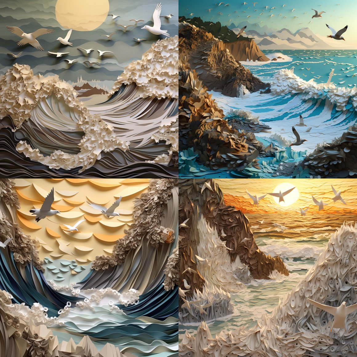 Artistic Journey Through California's Iconic Big Sur in Paper Craft
