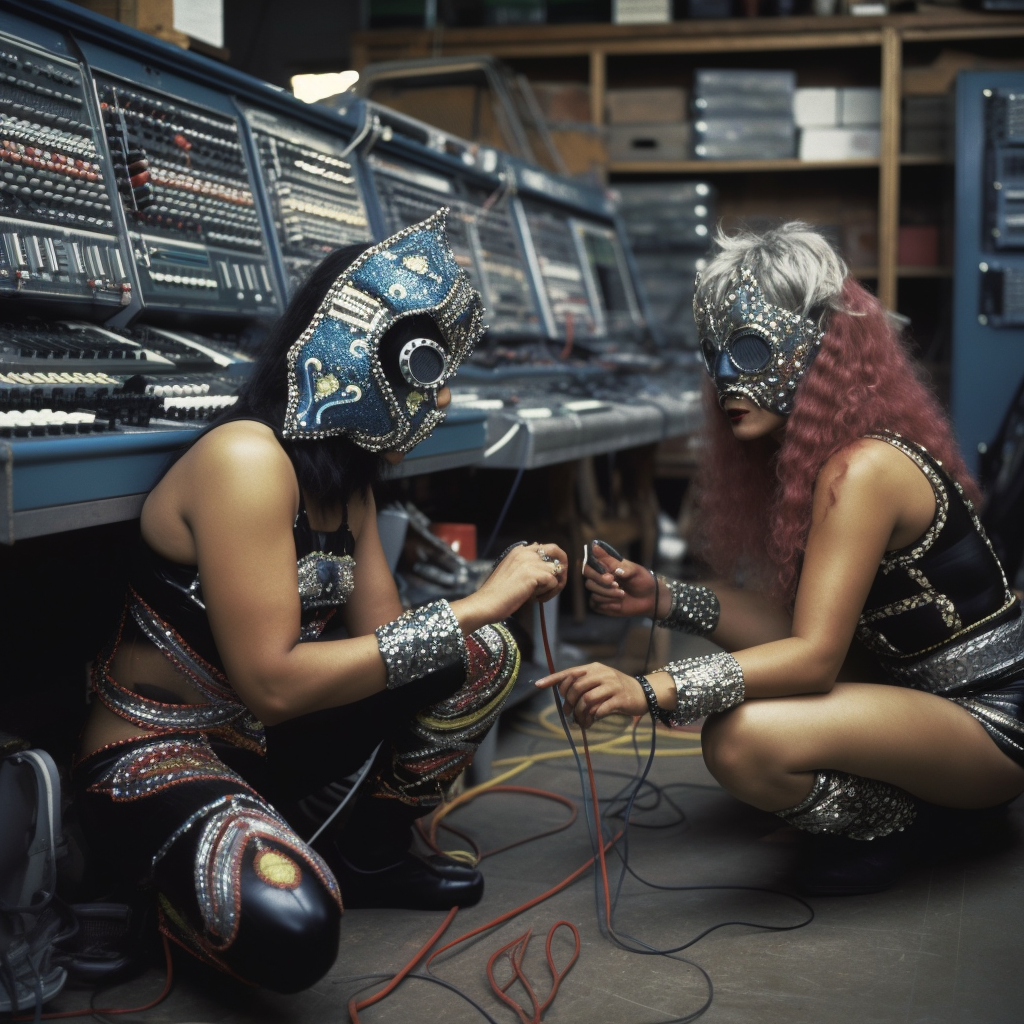 Retro Synth-Wrestlers: Mexican Luchador Women of the 80s