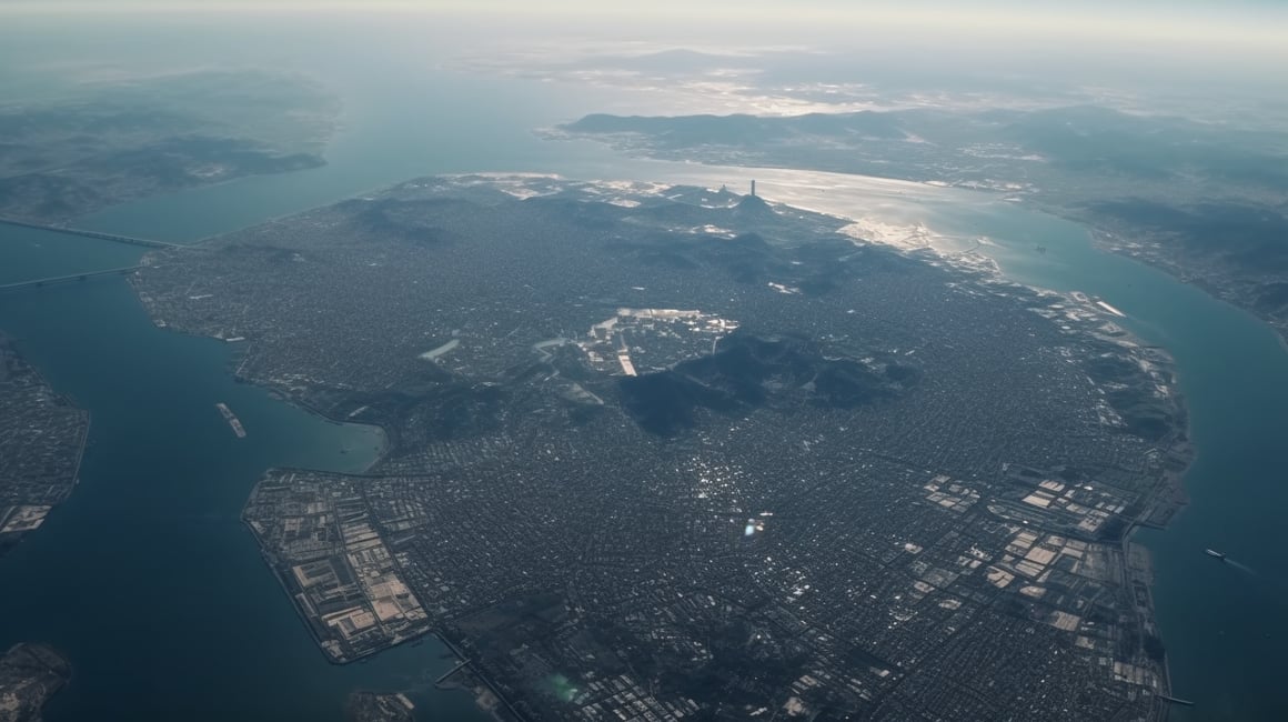 Cityscape Serenade: A Satellite Perspective