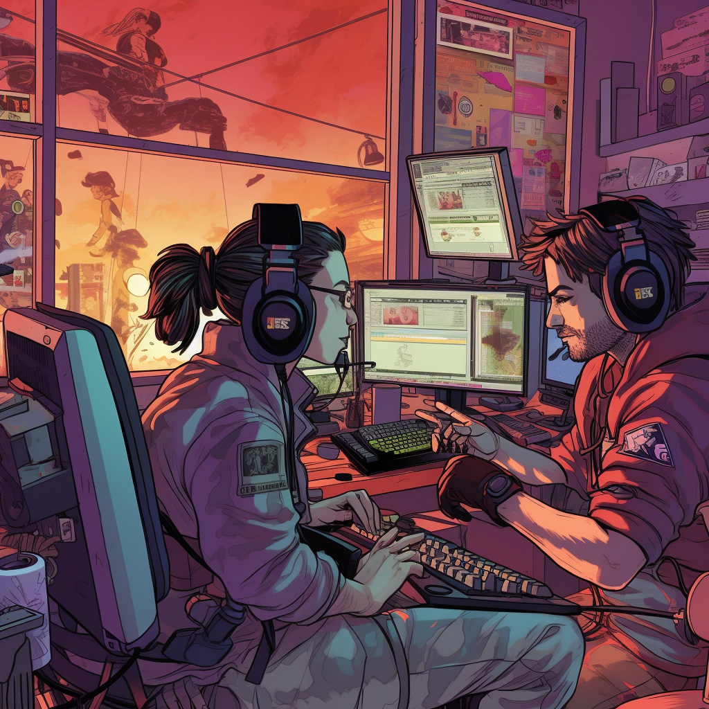 Neon Nights: A Valorant Gaming Duel