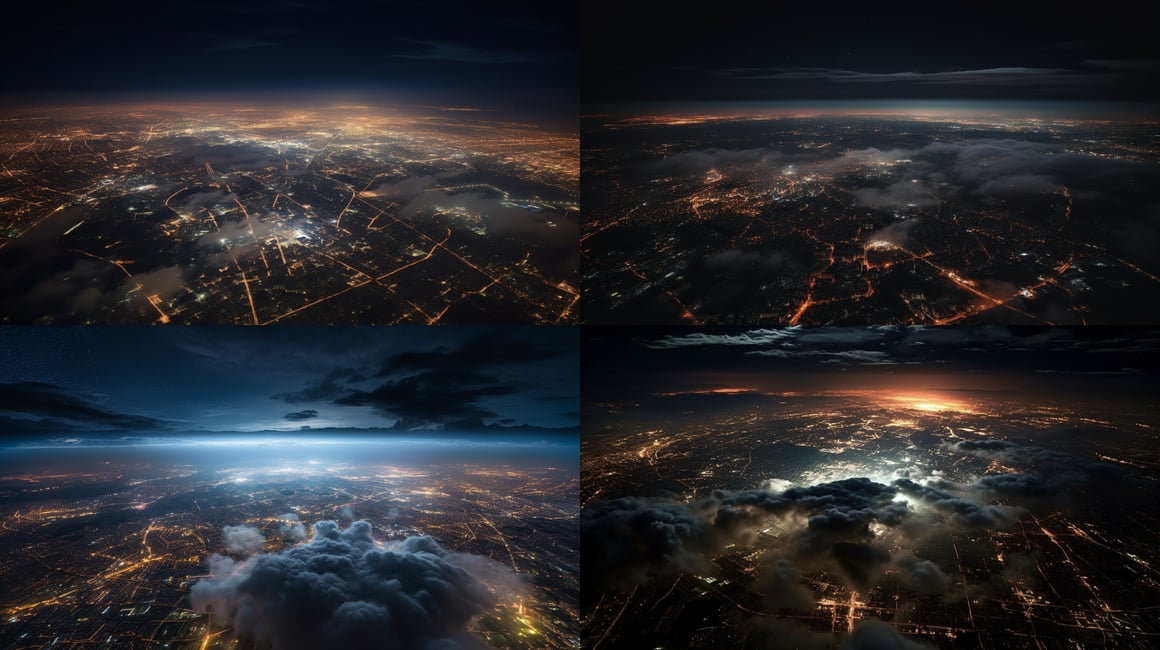 City Lights Beyond the Clouds: A Satellite Perspective