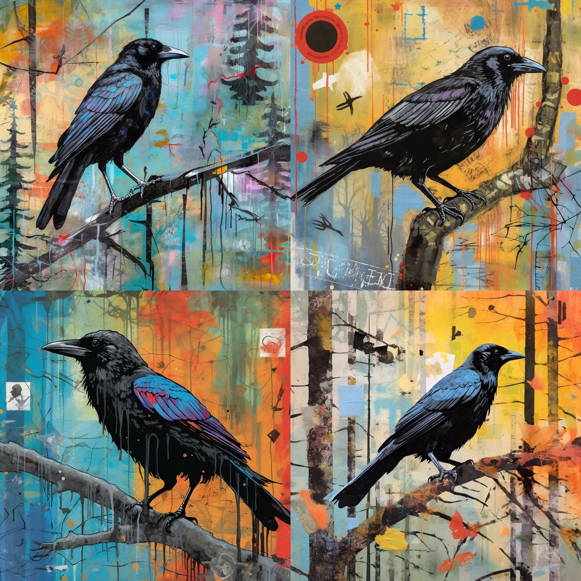 Neo-Expressionist Interlude: The Basquiat Pop Art Crow