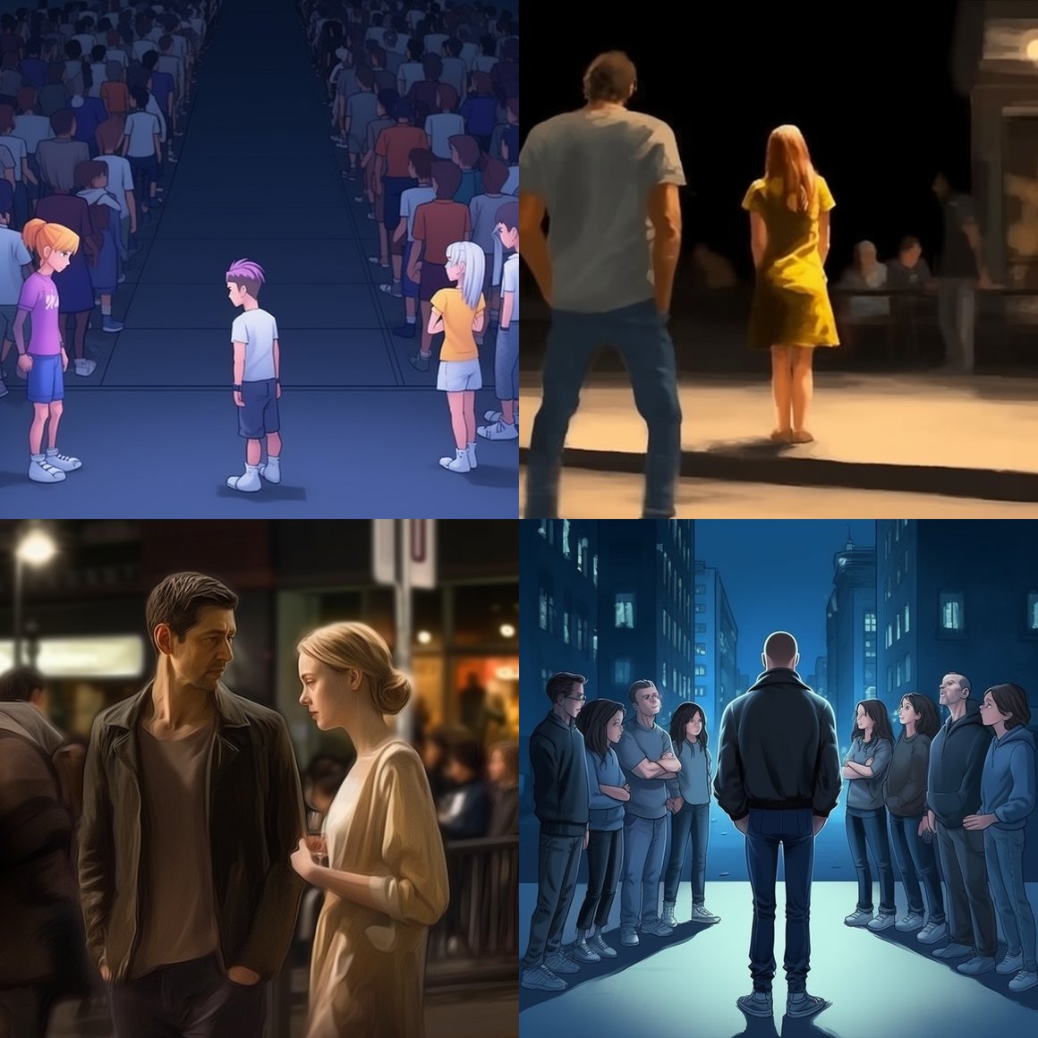 Midnight Encounter Amidst Urban Chaos: Version 5