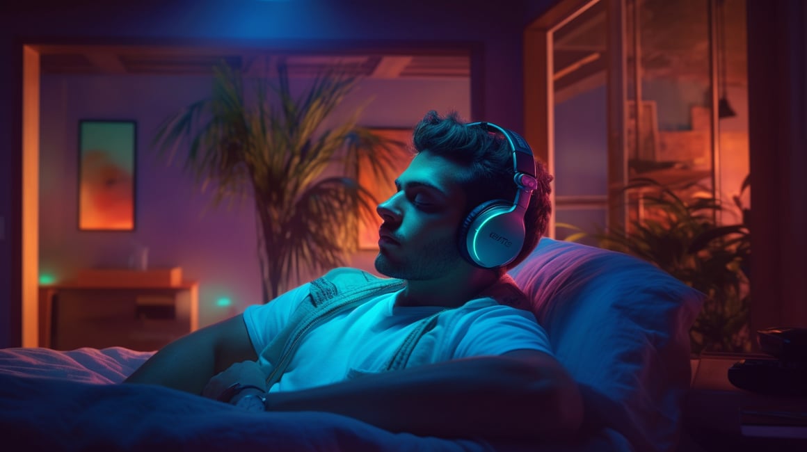 Neon Nights: Mid-Journey Music Session in HD 16:9