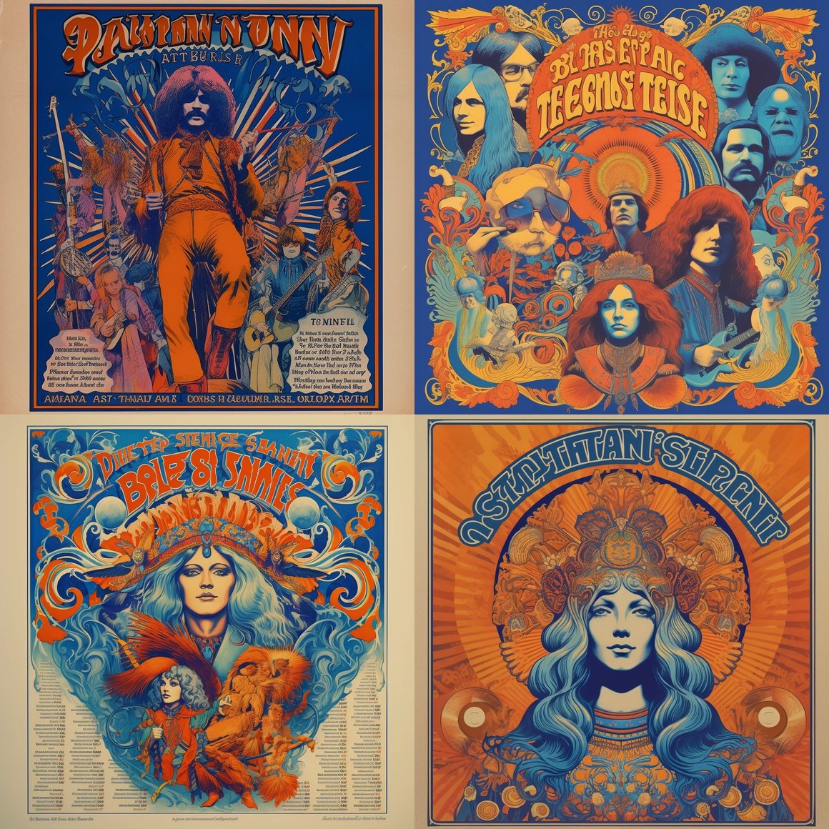 Retro Band Tour: 70s Inspired Concert Poster