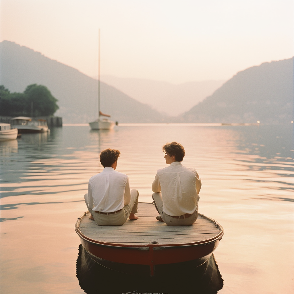 Chilling by Lake Como with Timothee Chalamet