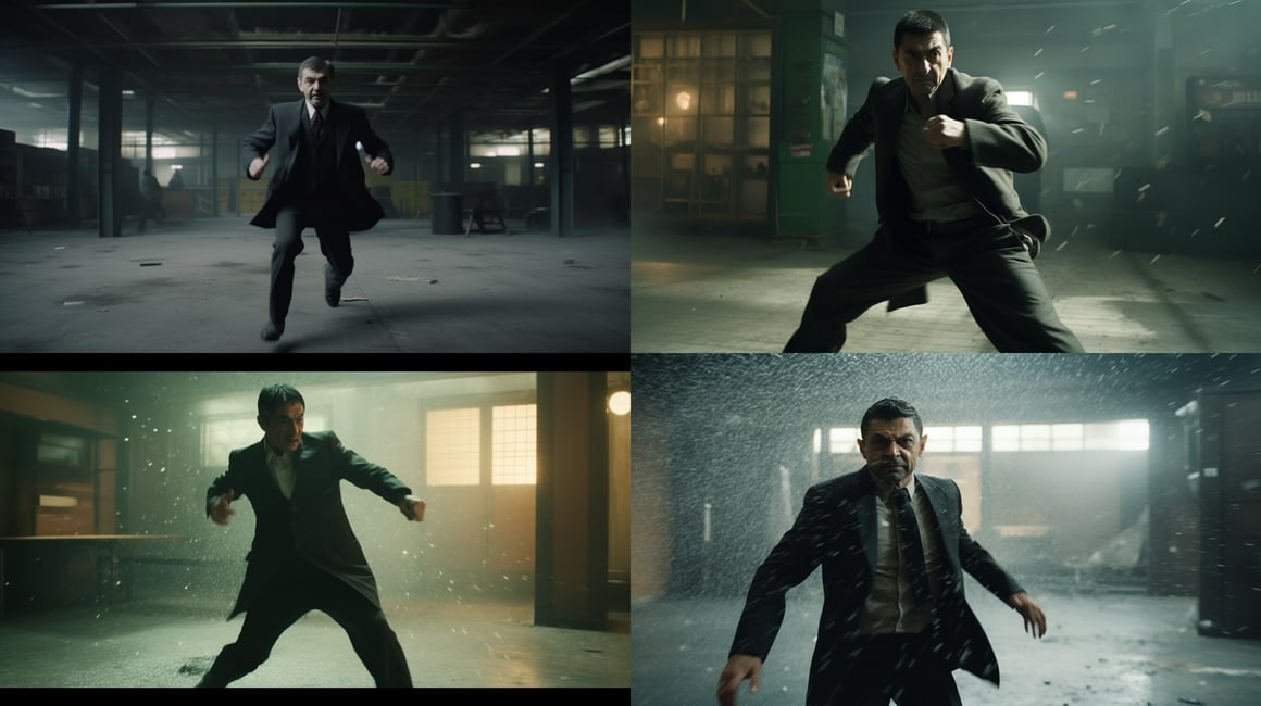 4K Action Scene of Mr. Bean as Neo by Wachowski Brothers