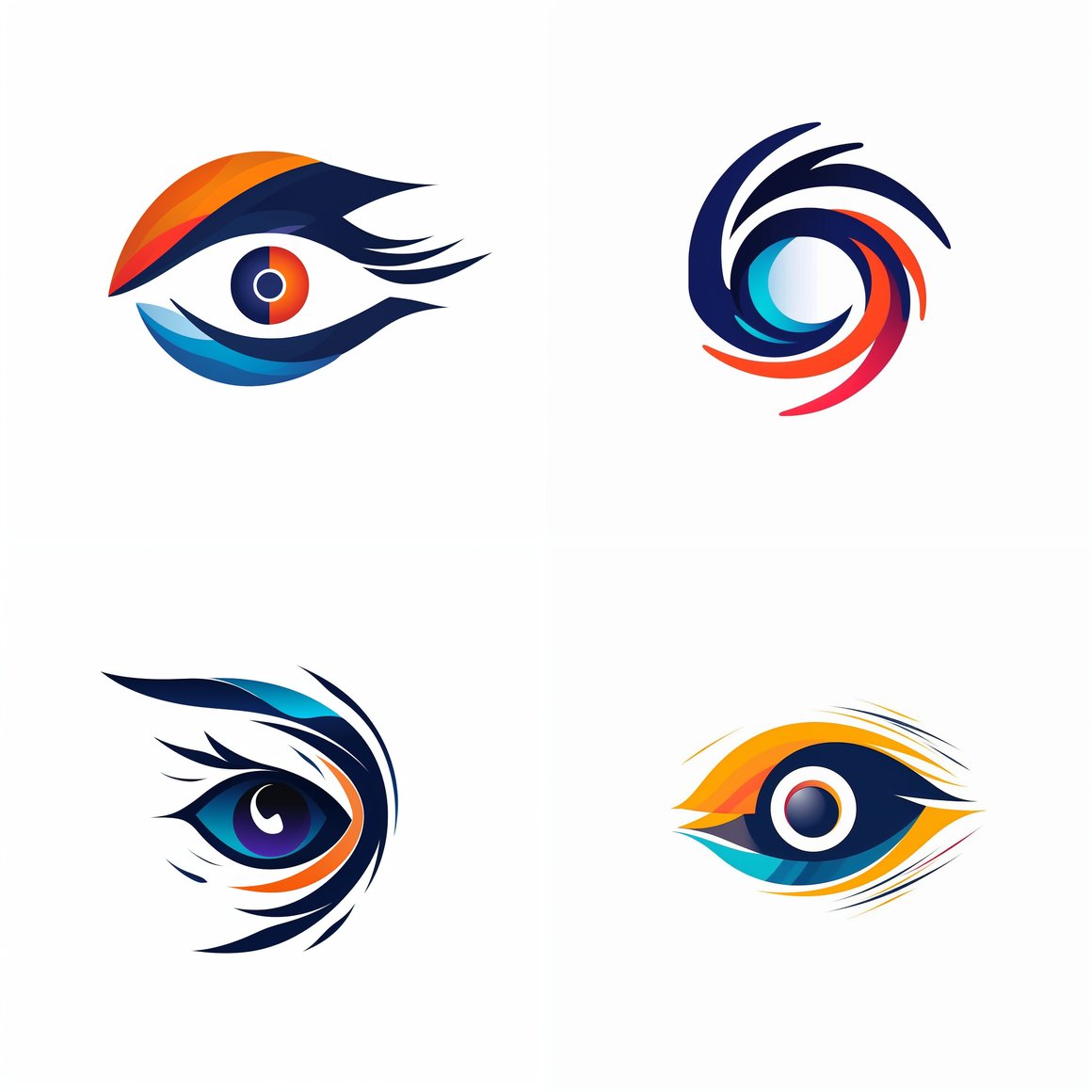 Navy Blue Abstract Flat Vector Logo Design