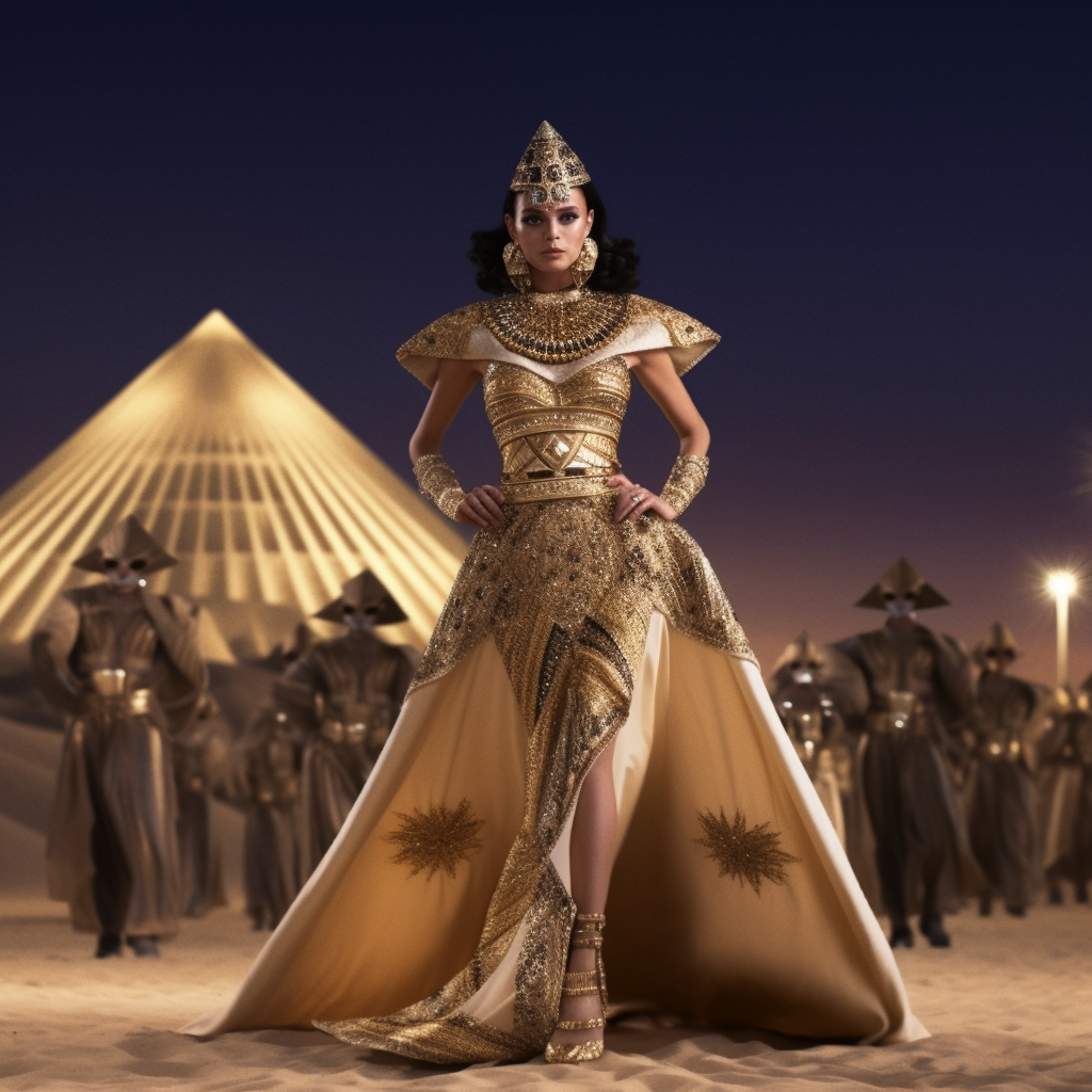 Cleopatra's Midnight Dior Fashion Show in the Desert