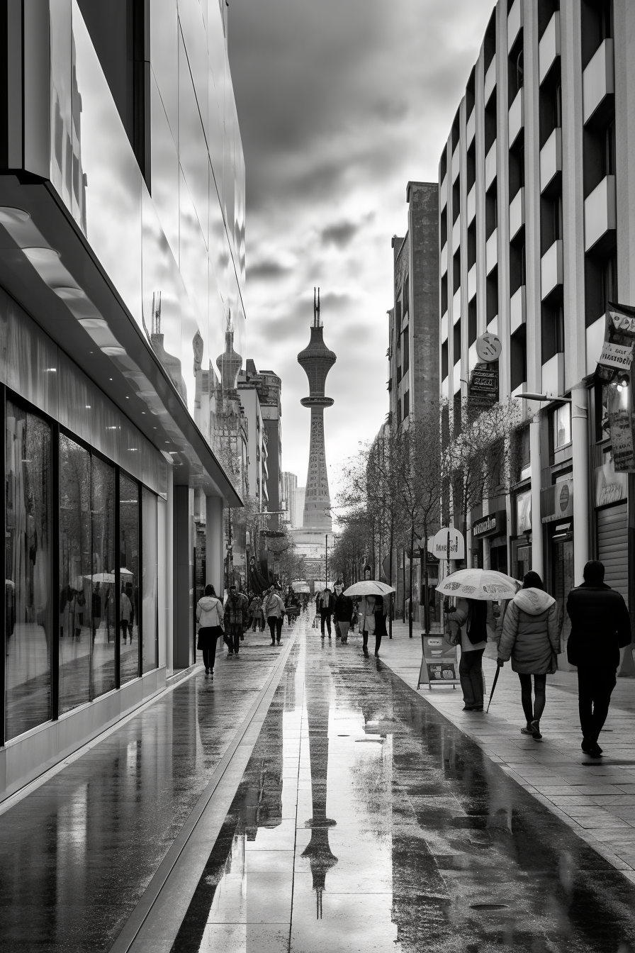 Desolate Madrid: A Future Perspective in Monochrome