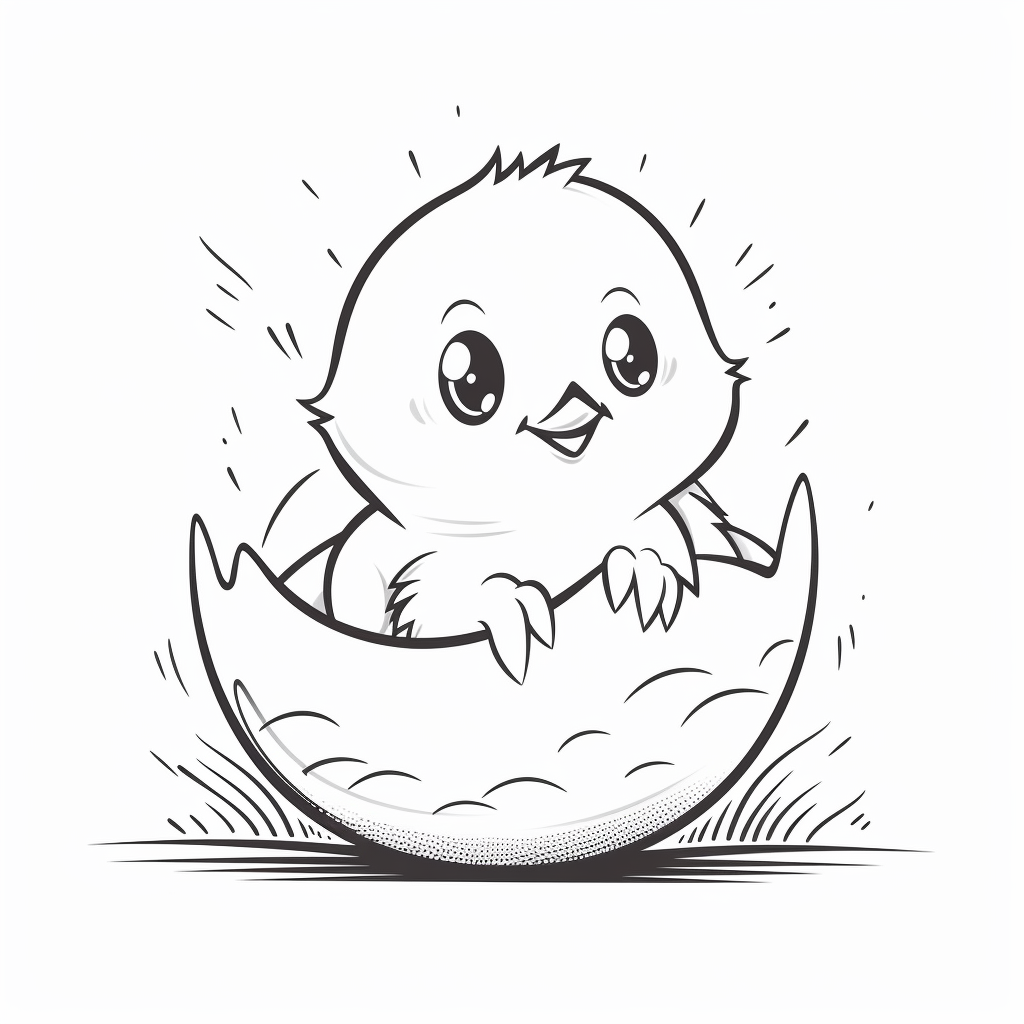 Hatching Chick: A Coloring Book Adventure