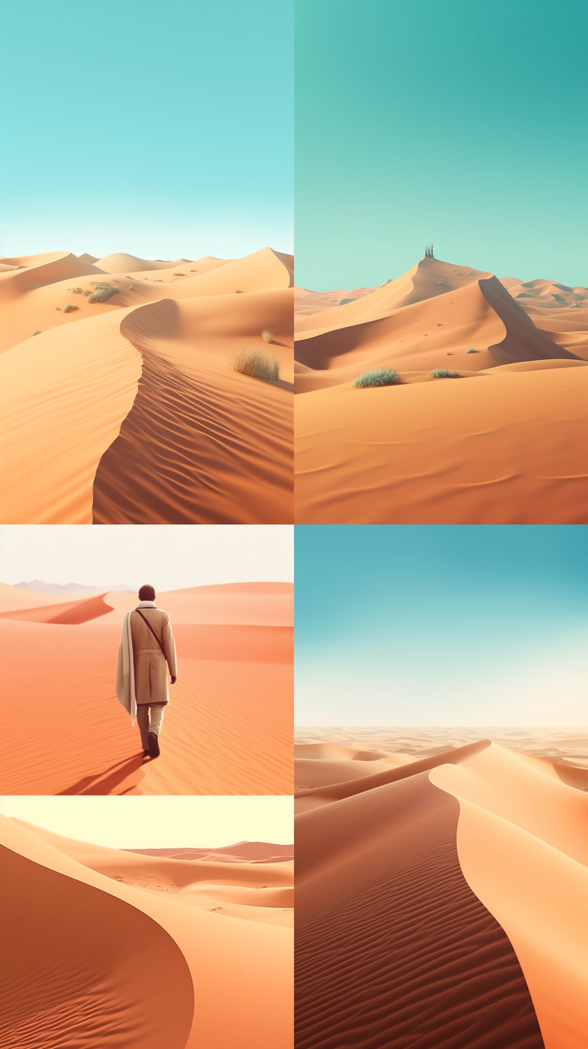 Neoclassical Desert Film-Grain Journey