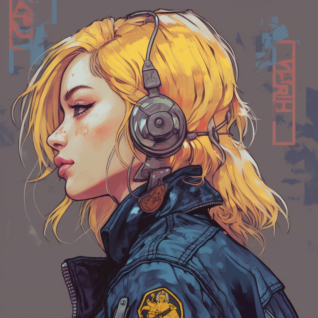 Cyberpunk Beauty in Studio Ghibli Style - Profile Picture Rendering