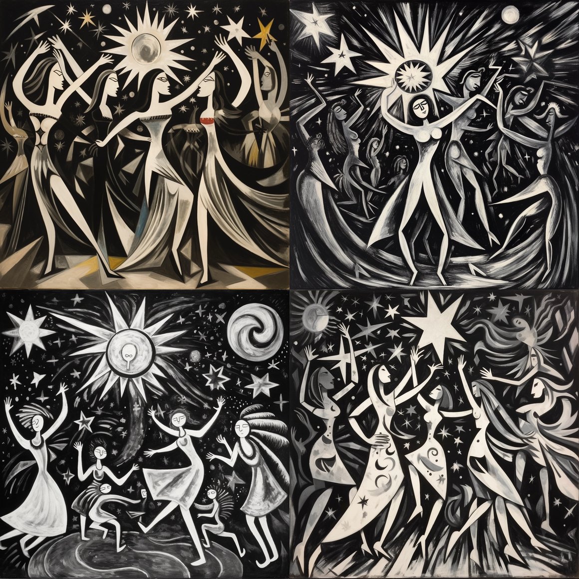 A Supernova Symphony in Picasso's Palette