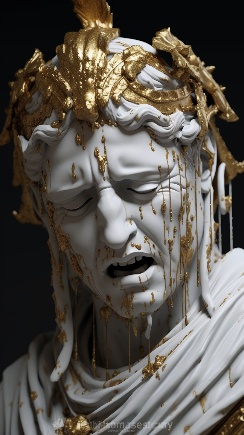 Tears of Gold: The Weeping Greek God Statue