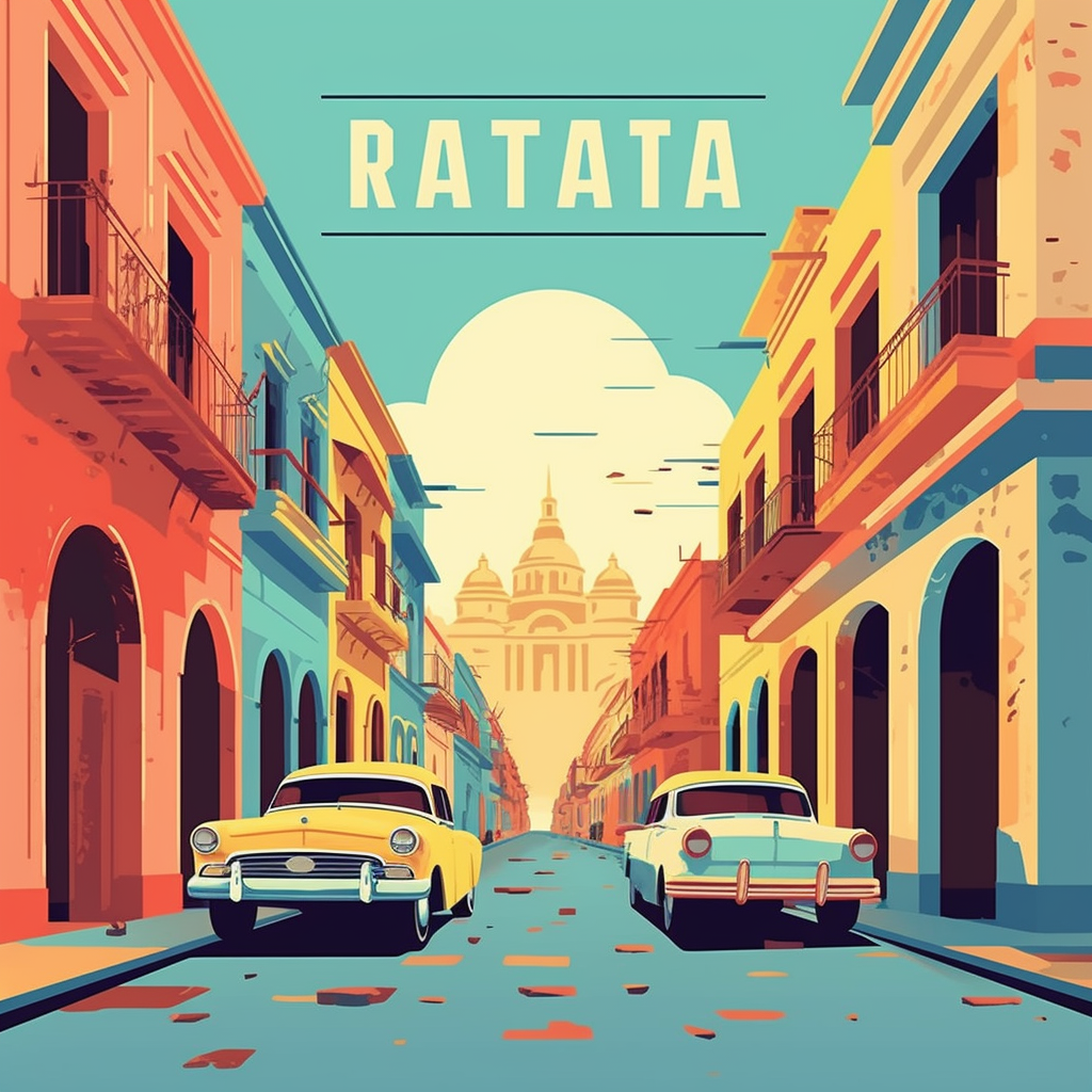 Havana Old Town Travel Poster in James Northfield Style