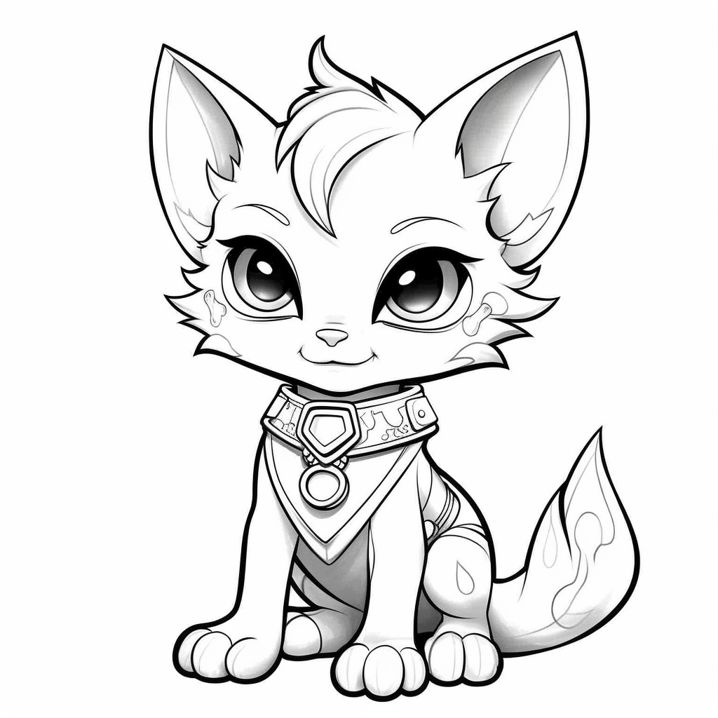 Midway Chibi Cartoon Coloring Page Guide