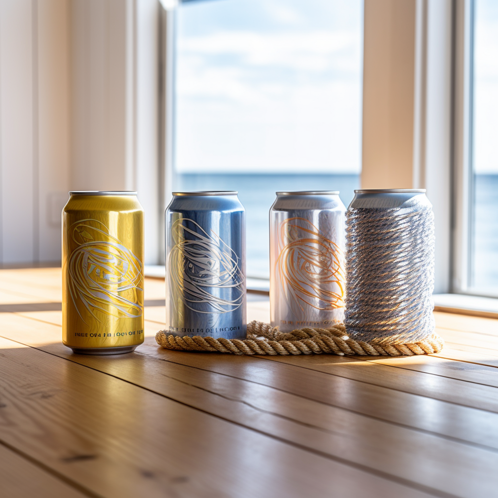 Nautical Themed Drink Can Display