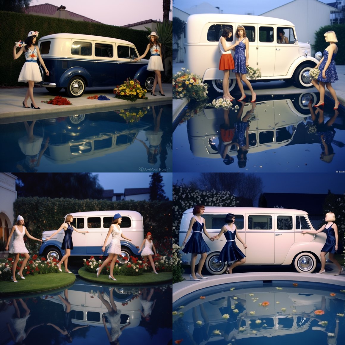 Retro Rendezvous: A Rainy Pool Party Odyssey