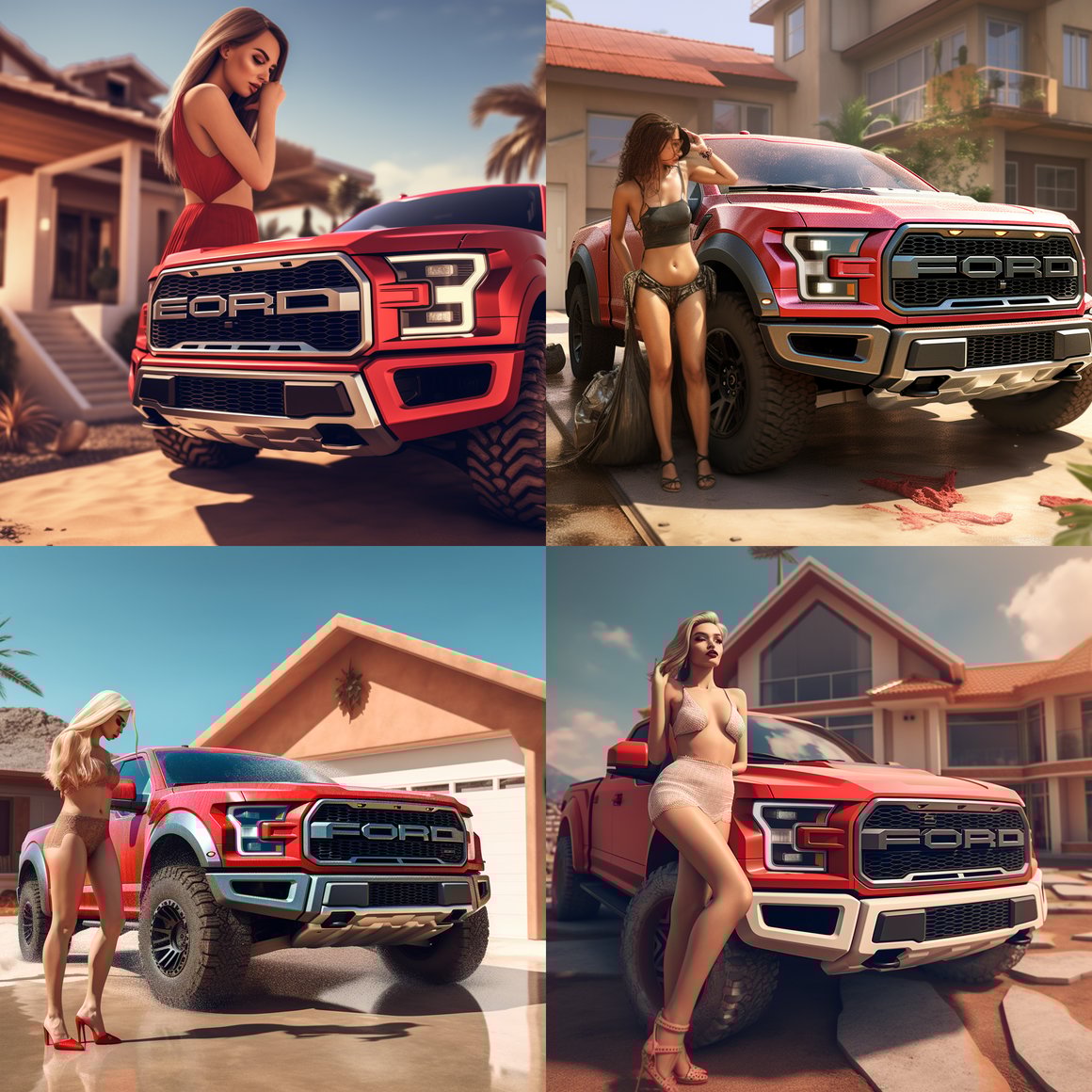 Sultry Sunshine: A Bold Ford Raptor Photoshoot