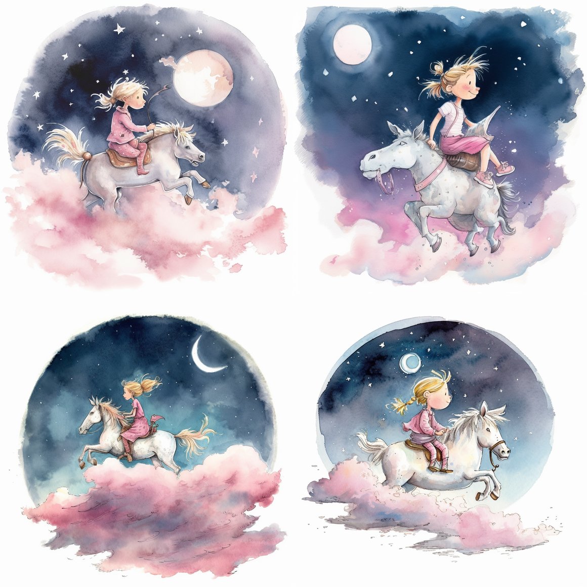 Midnight Dream Ride: A Quentin Blake Inspired Journey