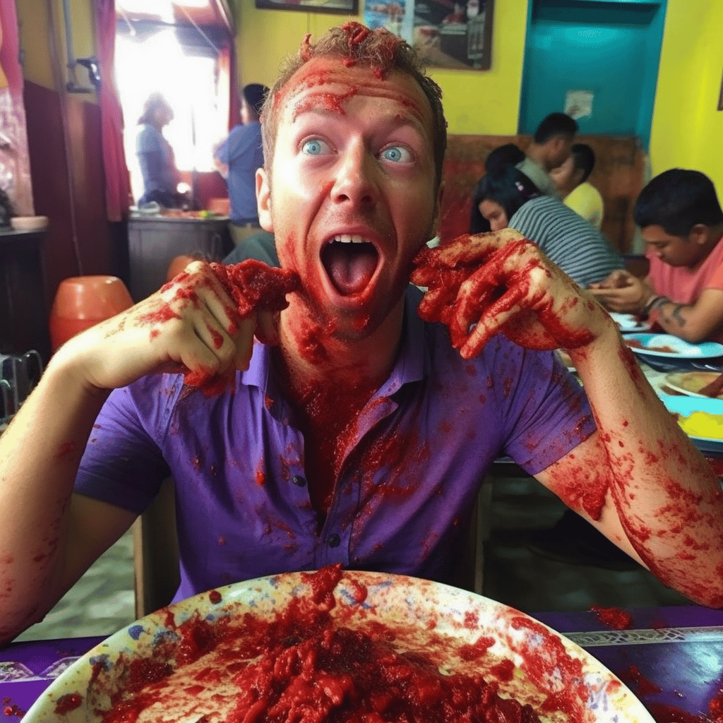 Chris Martin's Nasi Lemak Adventure in an Indian Restaurant