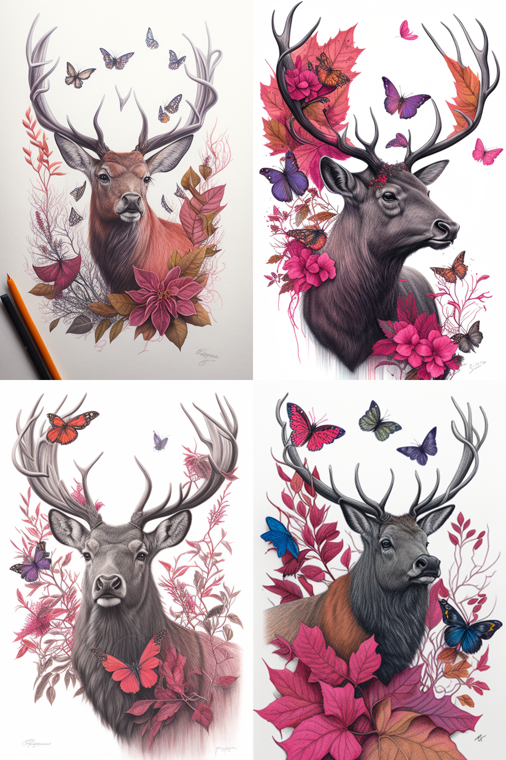 Harmony of Nature: Autumn Stag Encounter