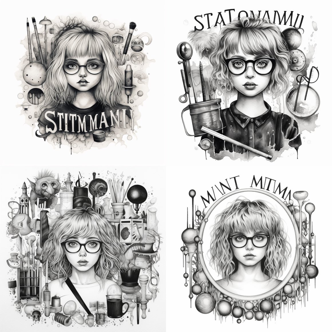 Artist's Vision: A Tim Burton Inspired SM Logo Journey
