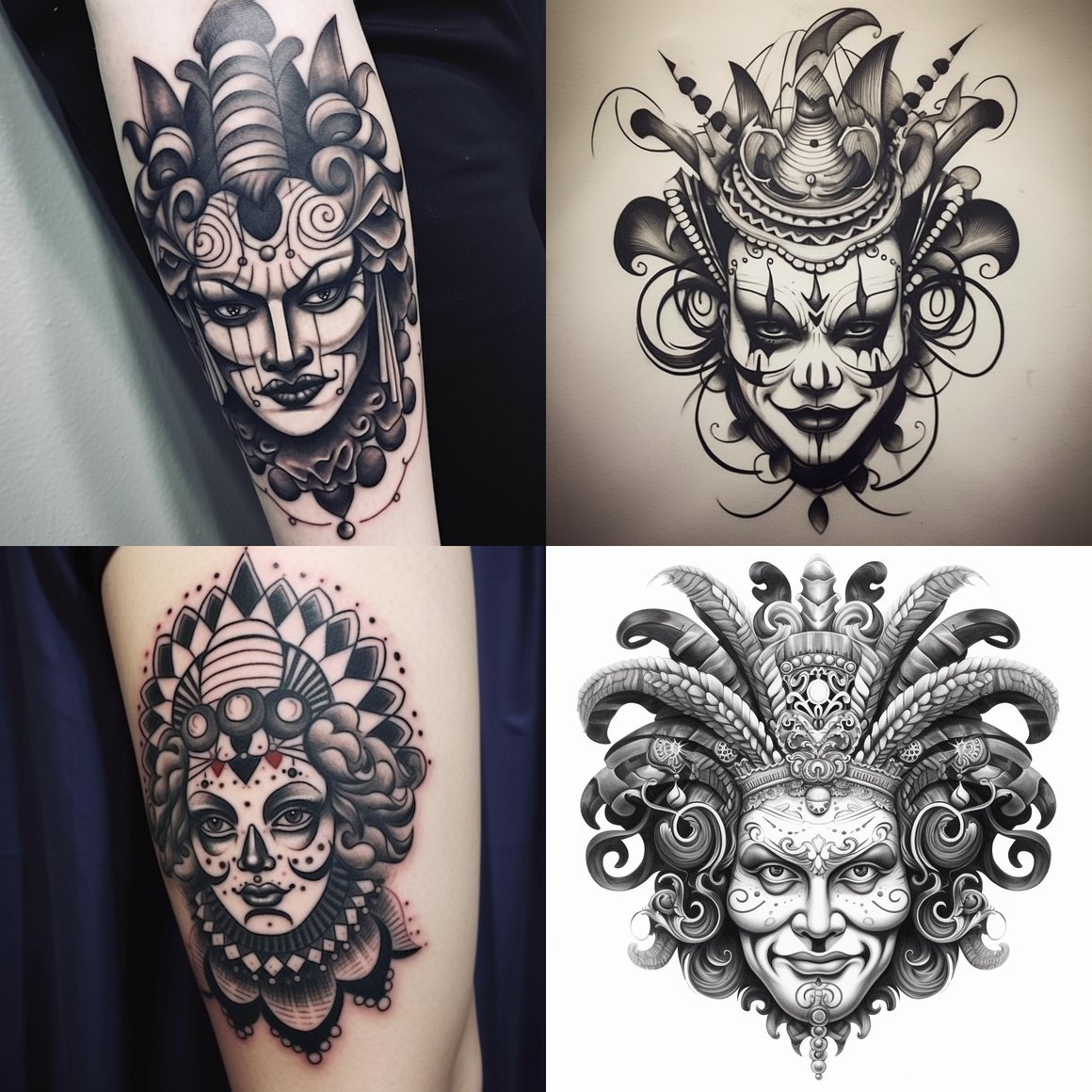 Hanya Clown Tattoo Sketch