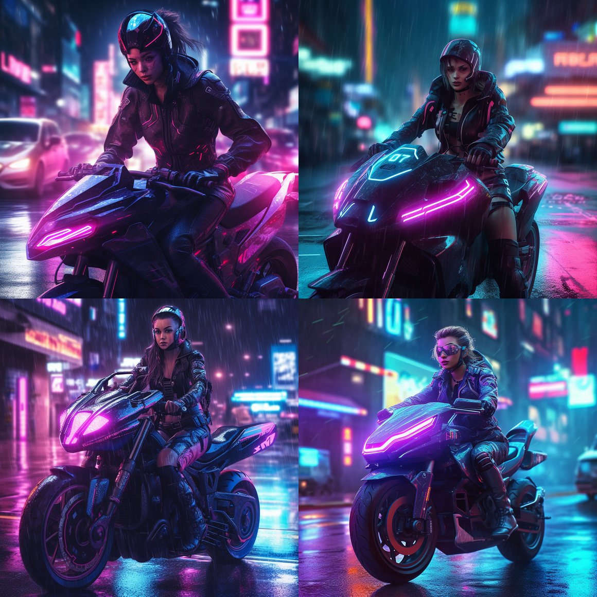Neon Night Ride: A Cyberpunk Odyssey