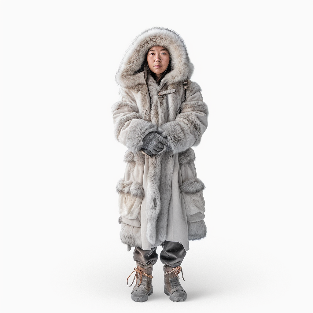 Arctic Serenity: A Mid-Journey Portrait of an Eskimo Woman