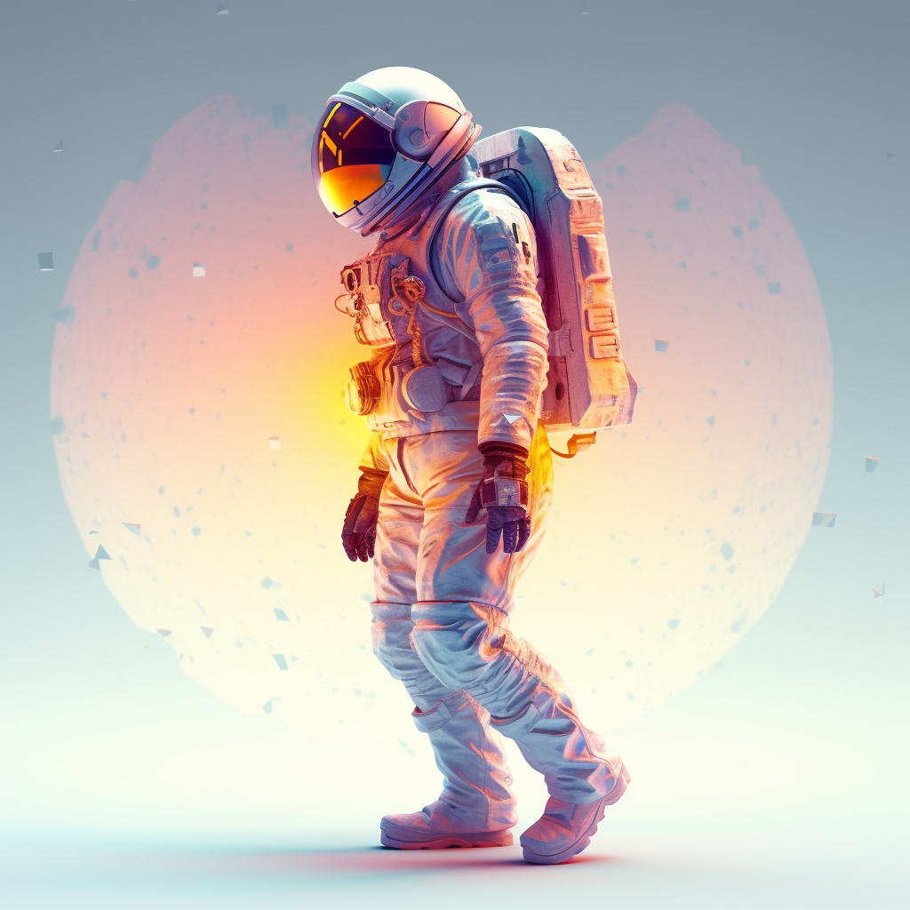 Neon Odyssey: Astronaut's Solitude in Space v5.1
