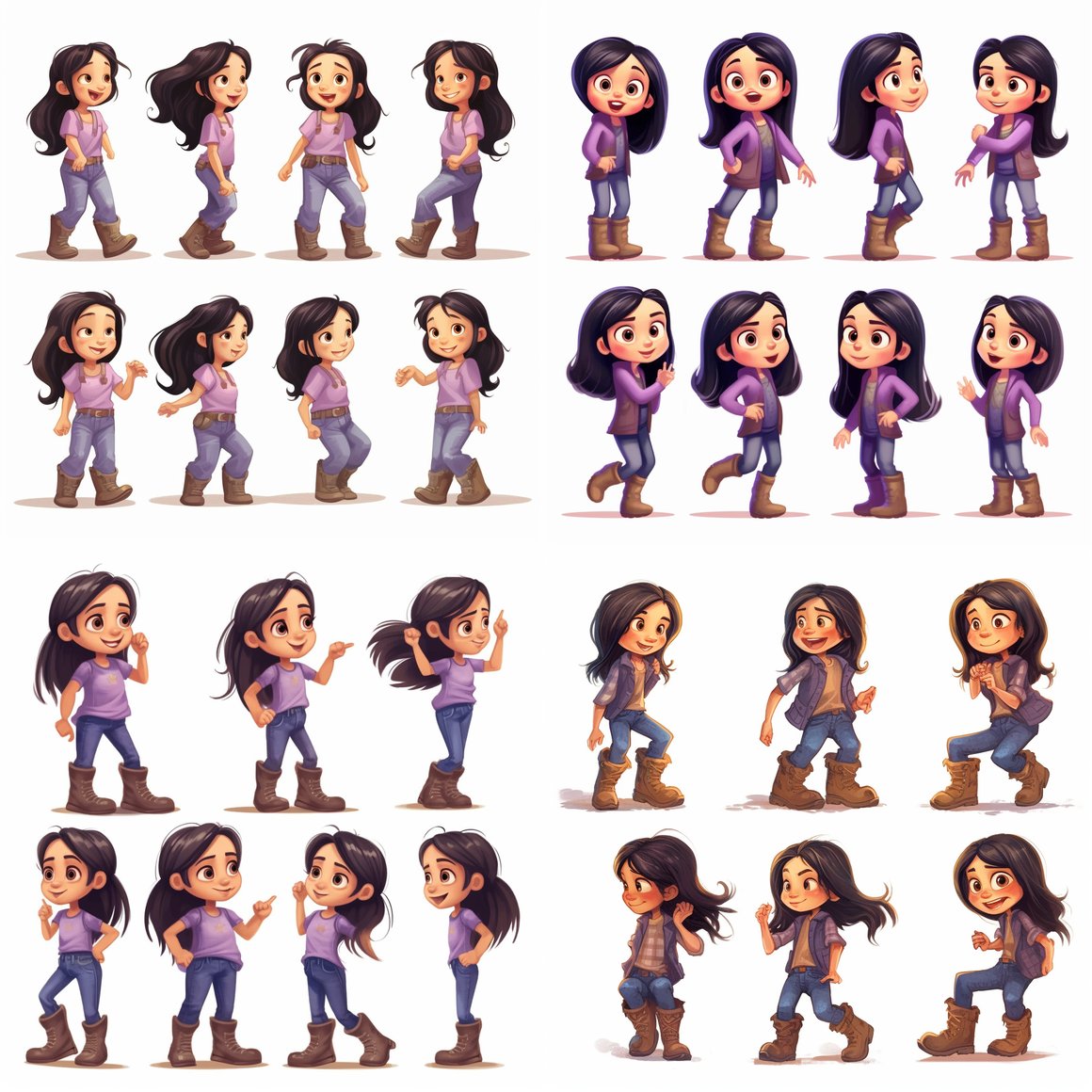 Children's Book Illustration of a 5-Year-Old Girl in Full Color