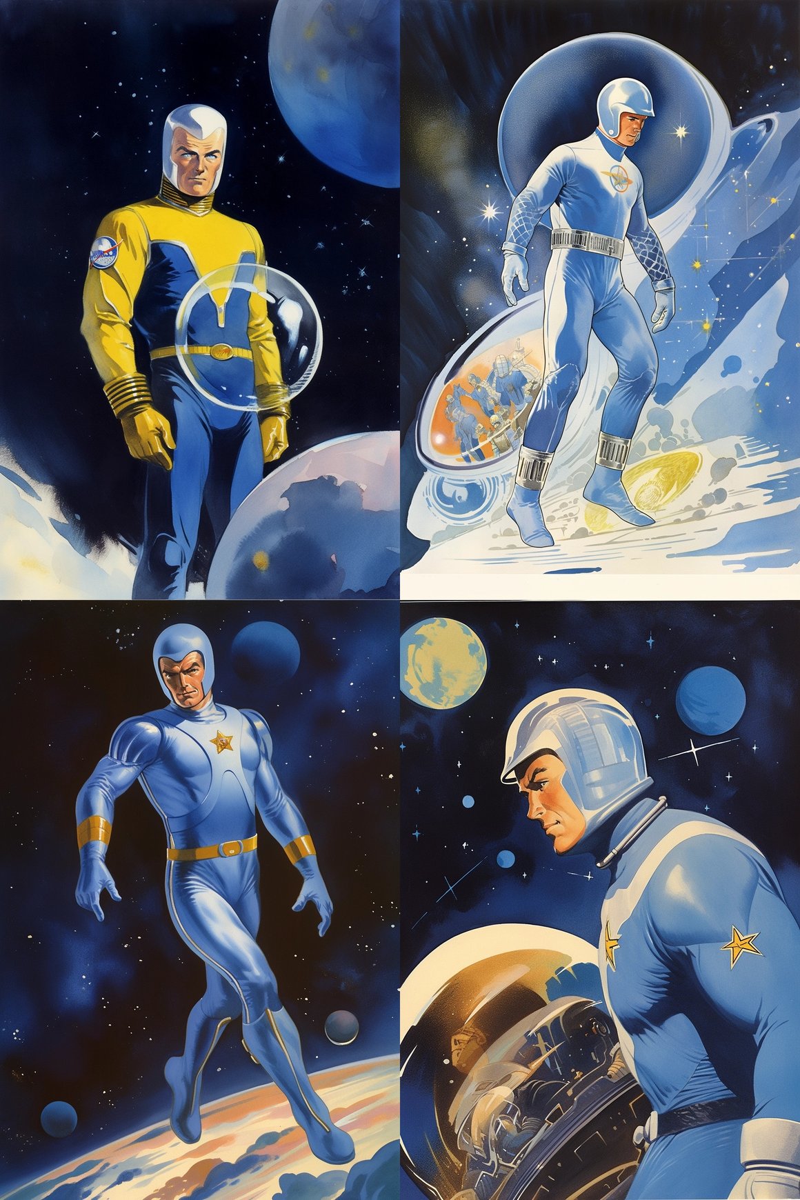 Classic Buck Rogers Space Adventure in Alex Raymond Art Style