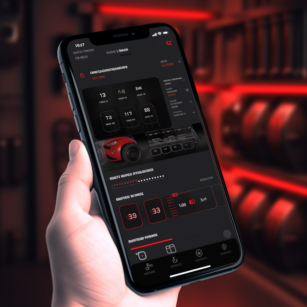 Mid-Journey Automotive Management App Interface Preview