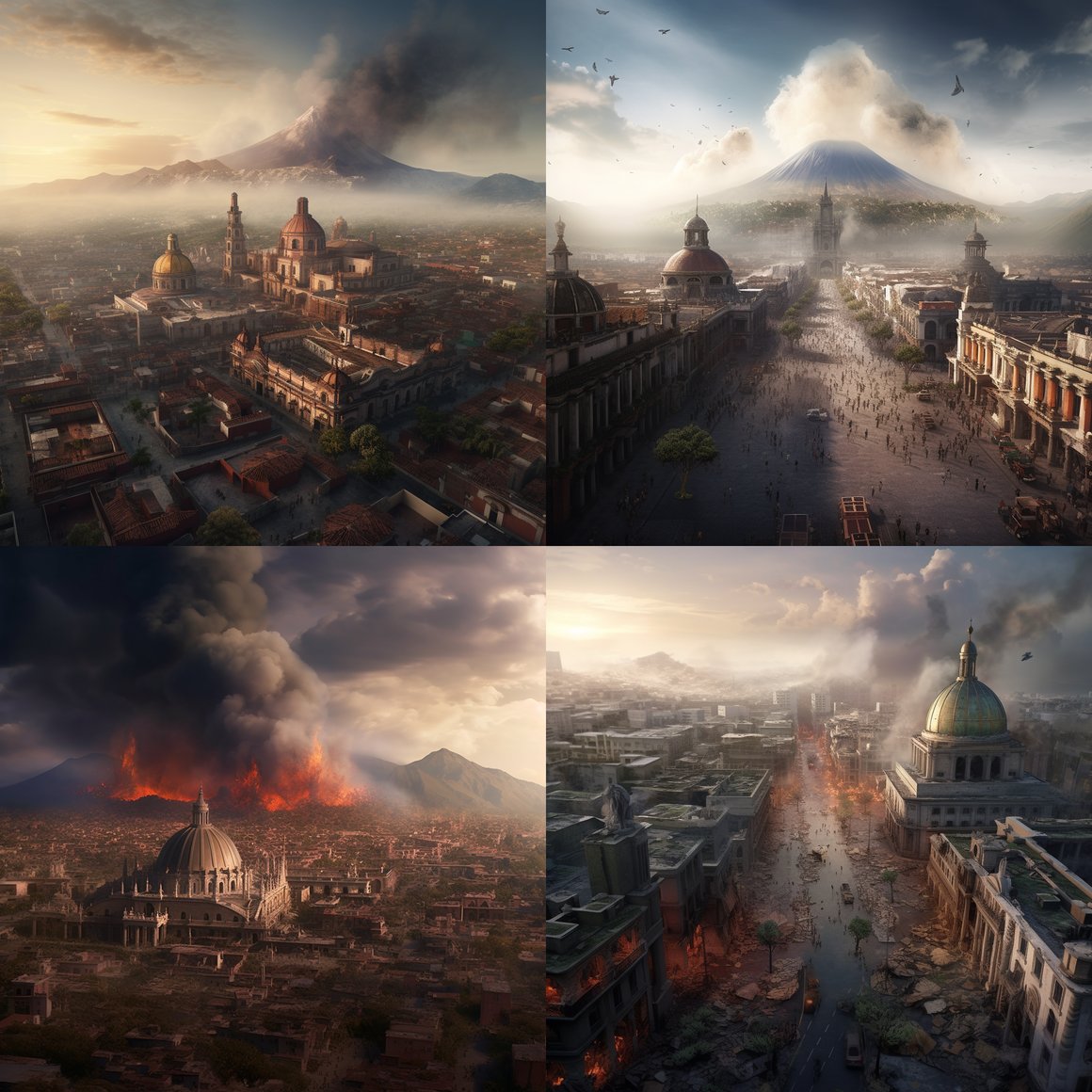 A Surrealist View of Mexico City's Zócalo- Mid Journey