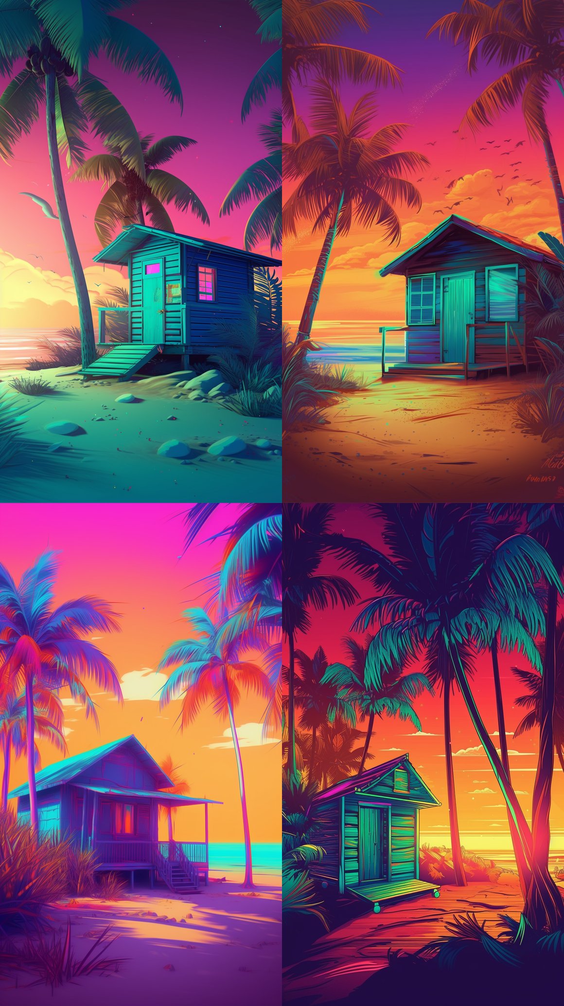 Mid-Trip Mirage: Digital Journey to a Tropical Beach Hut