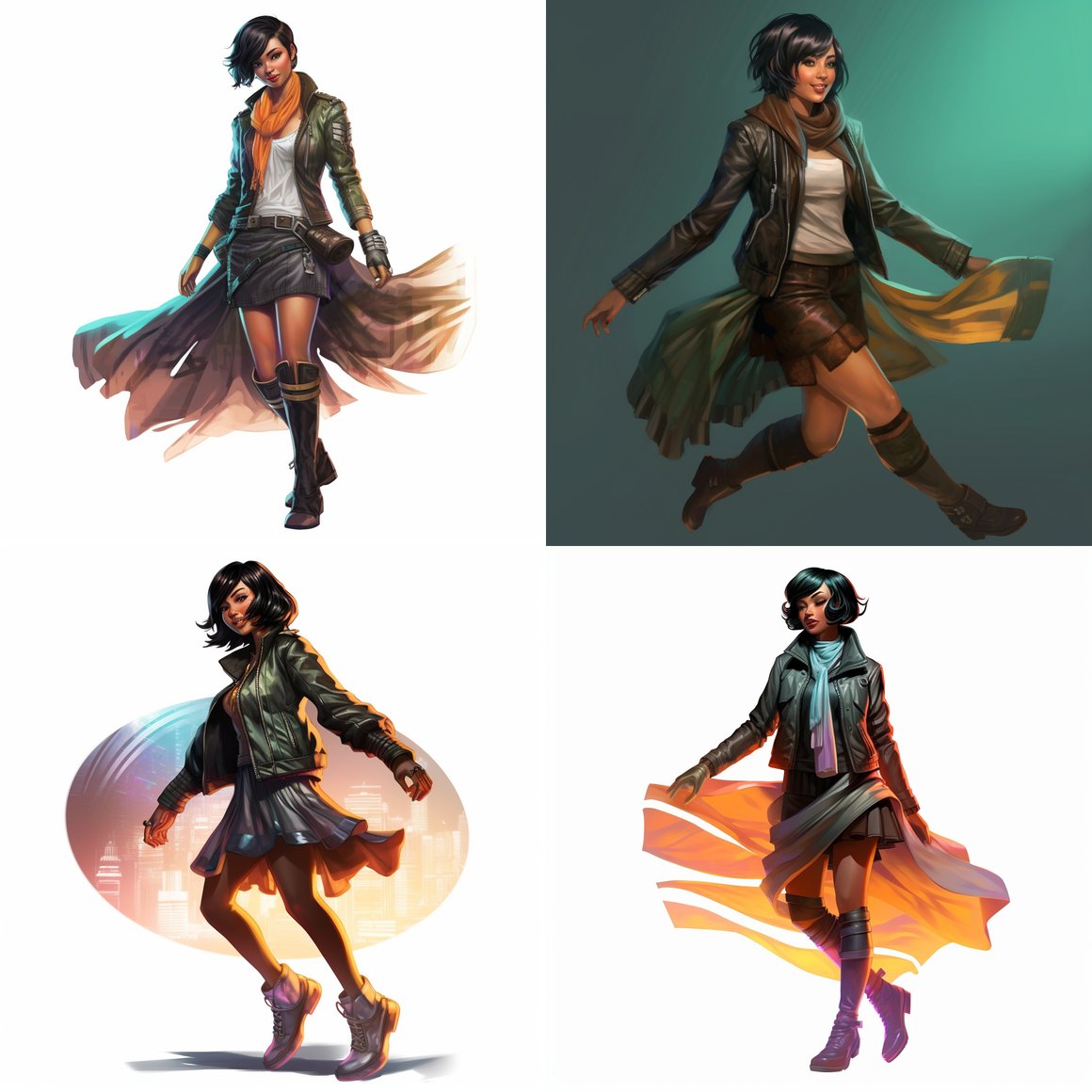 Midnight Cyberpunk Chic: An In-depth Description